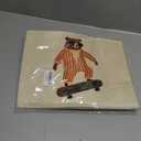 Bear Nursery Storage Bins Basket, Toybox for Boys Room, Trendy Retro Skateboarding Bear Collapsible Fabric Storage Box Organizer for Bedroom Bathroom Clothes Books Toys (SNL026)