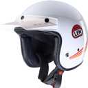 LEM 3/4 Motorcycle Helmet, for Men & Women DOT Certified Motorcycle & Scooter Helmet, Vintage Style for Cruiser Riding, Urban Commuting, Daily Road Trips, Cruiser Half Helmet, (Gloss White, Size S)