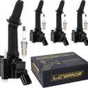 Set of 4 Ignition Coil Pack and Spark Plugs fits for 2016 2017 2018 2019 Chevy Cruze Equinox Malibu Volt GMC Buick Encore Terrain 1.4 1.5 L4 Coils Spark Plugs Replaces UF802 91970