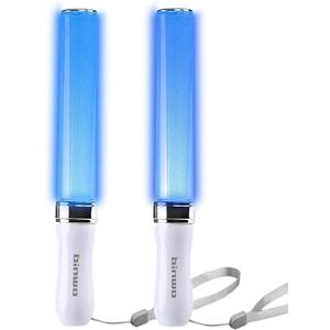 BINWO Reusable LED Glow Sticks(1 Pack) with 15 Multicolor, Manual and Automatic Mode, Equipped with AAA Battery Powered LED Sticks, Concert Glowsticks, Raves, Emergency, (15+ Years Old)