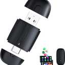 Wireless Carplay Adapter for iPhone, Easy to Upgrade Wired CarPlay to Wireless, Plug & Play, Mini Size with USB A & Type-C, Wireless Control Adapter for Cars from 2017 and iOS 10+ (Black)