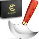 Coowolf Leather Knife with Wooden Handle, Leather Working Tools for Cutting Skiving and Trimming