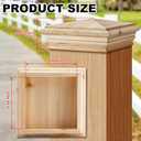 Geetery 2 Pcs 6 x 6 Inch (Actual 5.5'' x 5.5'') Wood Newel Post Cap Fence Post Cap for 5-5/8 Fence Topper Top Resistant Decking Caps for Outdoor Fences, Mailboxes and Decks (Cedar)