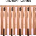 Bamboo Toothbrushes Hard Bristles for Adults 20 Pack, Wooden Toothbrush Family Set Natural Organic Tooth Brush (Black White 20p)