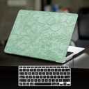 DTangLsm for MacBook Pro 14 inch Case 2026 M5, 2025 2024-2021 M4 M3 M2 M1 A3426 A3427 A3434 A3112 A3185 A3401 A2918 A2992 A2779 A2442 Pro Max, Textured MacBook Pro 14 Leather Case&Keyboard Cover, Green