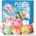 Aofmee Bath Bombs for Kids, 12 Pcs Kids Bath Bombs with Essential Oil, 6 Animal Shapes and Fruity Aroma, Natural Organic Spa Gift Set for Boys Girls, Birthday Christmas Halloween
