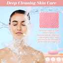 2 x 4 Pcs Silicone Face Brush with 2 Manual Face Scrub Brush, Facial Brushes for Cleaning, Exfoliating, and Skincare Routine
