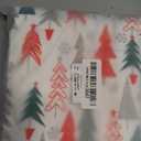 Christmas Fitted Crib Sheet - Holiday Winter Cartoon Christmas Tree Pattern, Standard Mattress Sheet for Toddler Bed, 28" x 52", Multicolor