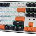 Redragon K689 PRO Wireless Gasket RGB Gaming Keyboard, 108 Keys Mechanical Keyboard w/Extra 4 Hotkeys, Upgraded Hot-swappable Socket, 3-Layer Noise Dampening, Round PBT Keycaps, Custom Linear Switch (Black Tangerine)