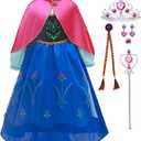 Little Girls Princess Dress Halloween Cosplay Costume Kids Birthday Outfits Princess Fancy Dress (3-4 Years)