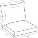 Arden Outdoor Dining Chair Cushion, 21 x 21, Rain-Proof, Fade Resistant 21 x 21, Sapphire Blue Leala