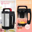 2L Soup Maker, Makes 2-6 Servings, LCD Touch Control Panel, Stainless Steel Blender & Heater, 800W for Soups, Smoothies, Sauces Smart Kitchen Appliance for Homemade Soup