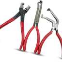 Electrical Disconnect Pliers for Cars 4-Piece - Electrical Connector Disconnect Tool Set, Automotive Plug Connector Separator Removal Tool & Hose Clamp Pliers (Straight+60 Degree)