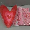 Xuhal 13 Pcs Valentine's Day Heart Boho Placemats and Table Runner Set 6 Sets Table Mats 11.8 x 78.7 Farmhouse Runner for Dining Kitchen(Heart Style)