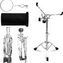 Snare Drum Stand With Drum Sticks Holder, DrumPad Stand Adjustable Height 14.5 to 23 Inches, Accessory ArmKit Tripod Snare Drum Stand Suitable For 14 to 10 Inch Lightweight Drum Practice Pad Stand, Suitable For DrumBeginners