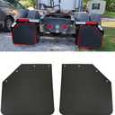 2 Pack 24 x 24 inch Black Polymer Mud Flaps Angled Fit for Semi Trucks Trailers