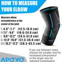 APOYO Elbow Brace for Tendonitis and Tennis Elbow, Compression Sleeve for Arthritis, Workouts, Reduce Joint Pain During Fitness Activity (Large)