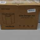 51 Oz Glass Storage Jars with Bamboo Lids - 3 Pack Clear Glass Canisters Square Airtight Stackable Ideal for Pantry Storage Containers Great for Storing Oats Coffee Beans Pasta Flour Rice etc