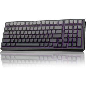 AULA F99 Wireless Mechanical Keyboard,Gasket Structure Hot Swappable Custom Keyboard,RGB Backlit,Creamy Sound,Side Printed PBT Keycaps, 2.4GHz/USB-C/BT5.0 Computer Gaming Keyboards