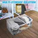 Large Storage Bag for Clothes, Jumbo Zipper Totes, 20 gal Clear - 1 pack