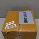 47th & Main Modern Decorative Glass Bowl Home Dcor for Table, 8" Dia x 3.75" H, Black/Gold