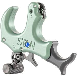 Stan OnneX Clicker Thumb Bow Release Aid for Archery & Hunting - Adjustable, DLC-Coated Resistant Internals, Smooth Action, Click-Feedback System, Modular 3 or 4 Finger Fit (Large, Sage)