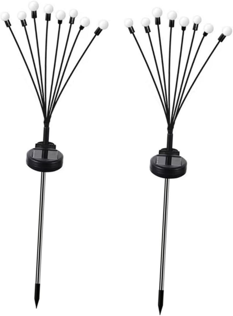 2pcs Solar Powered Led Garden Stake Light Decorative Solar Lamp for Lawn and Outdoor Night Light for Courtyards Pathways and Gardens