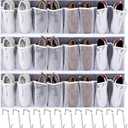 3 Pack RV Shoe Storage for Bedside, Hanging Shoe Organizer with 8 Large Pockets Wall Mounted Bedside Caddy with Sturdy Hooks for Entryway Camper, RV & Camper Essentials