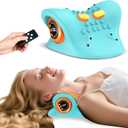 INLOMEM 2025 Upgraded Neck Massager Pillow  3-in-1 Heat/Vibration/Wave Modes with Remote, Fast USB-C Recharge for Car Office Home