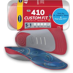 Dr. Scholls Custom Fit Orthotics 3/4 Length Arch Support Shoe Inserts - Plantar Fasciitis Relief Insoles for Men and Women, Immediate All-Day Total Lower Body Pain Relief, FSA HSA Eligible, CF410
