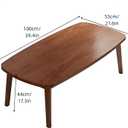 Foldable Coffee Table, Sofa Table, Coffee Tables for Living Room，Minimalist Solid Wood Side Table, Foldable Legs, Walnut Color.(39.4IN)