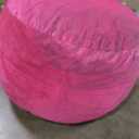 ULTIMATE SACK | 2 Ft Foot Stool | Pink Fur | Foam Filled - Removable Washable Cover