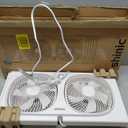shinic 3-Speeds Window Fan with 180+90 Rotatable Fans, Manual Reversible, Vertical Window Fan with Rigid & Accordion Expanders, Width Adjustable (21.65" to 33.27"), Ideal for Home, Kitchen, Bedroom