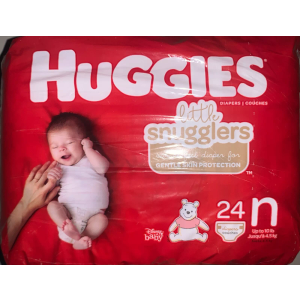 136 Ct Little Snugglers Huggies Diapers