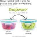 Snapware Glass Total Solutions (12-Pack) Food Storage Containers Set, (1, 2 & 4 Cup), Airtight & Leakproof Plastic Locking BPA-Free Lids, Freezer Dishwasher Microwave Safe