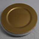 Okllen 12 Pack Plastic Gold Charger Plates, 13" Round Beaded Charger Plates for Wedding, Catering Event, Tabletop Decor