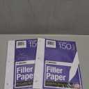 Kaisa3 Pack Notebook Paper College Ruled 3-Hole Punched Loose Leaf Paper 8x10.5 Lined Paper College Ruled Filler Paper for 3-Ring Binder Paper 150 Sheets/Pack (3 Pack-college)