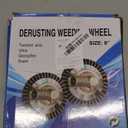 8 Inch Steel Wire Weed Wheel Brush Cutter Trimmer Head, Universal Weed Eater Attachments, Unbreakable Wired Trimmer Blade for Weed, Moss, Rust Removal on Lawn, Patio, Driveway