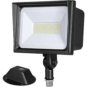 DEWENWILS 65W LED Flood Light Outdoor, 6670 LM Super Bright(500W Equivalent) IP65 Waterproof Knuckle Mount LED Security Light, 5000K Daylight Flood Light for Garden, Yard, Garage, UL Listed, White Set Of 2