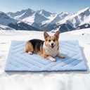 Dog Cooling Mat Self Coolings Foldable Cooling Pad for Dog in Summer Coolings Mat for Dogs and Cats Machine Washable (Rectangle,Blue, Large-48 L x 28" W)