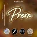 Prom Neon Sign Prom Party Neon Light Prom Decorations 2026 Prom Sign for Backdrop Grad Light Up Letters Dance Party Decorations Class Of 2026 Signs Congrats Grad Party Decor Gifts