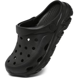 Toddler Kids Clogs for Boys Girls Comfortable Slip on Sandals Beach Pool Slipper (6 Big Kid, Black)