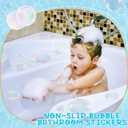 Fullhawl 30 Pcs Clear Bubble Non Slip Bathtub Stickers Colorful Bubble Anti Slip Shower Stickers Shower Floor Nonslip Sticker Applique Adhesive Decals Treads with Scraper for Bathtub Bathroom Floor