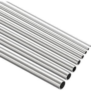 304 Stainless Steel 1mm - 8mm OD 300mm Length - 8Pcs Round Metal Pipe Fits for Industrial Applications - Stainless Steel Seamless Straight Pipe Tube - (0.15mm/0.6mm Thickness)