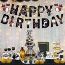 3 x Drum Party Decorations Drum Music Birthday Party Decor Supplies Includes Happy Banner Hanging Swirls Cute Drum Honeycomb Centerpiece