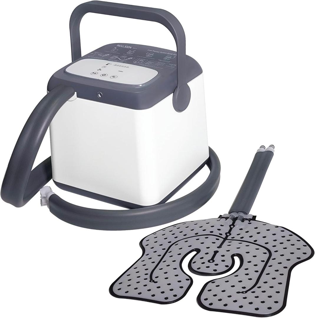 Cold Therapy System V2.0, Cold Rush Therapy System, Quiet Ice Machine After Knee Surgery, Cryotherapy, with a Universal Pad for Knee, Elbow, Ankle, Shoulder and Lumbar.