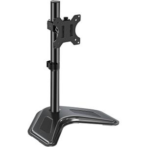 MOUNT PRO Single Monitor Stands Fits 13-32 inch/17.6 lbs Screen, Free-Standing Computer Monitor Mount for Desk, Display Standing with Adjustable Height/Tilt/Swivel/Rotation, VESA 75x75 100x100