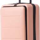Coolife Luggage Suitcase Piece Carry On ABS+PC Spinner Trolley with pocket Compartmnet(Sakura pink, 20in(carry on))