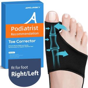 Bunion Corrector for Women Big Toe Straightener Bunion Corrector for Men, Relief splints Reduce Pain and Correct Toe Alignment, Brace Day/Night, fit for R/L,Washable(Black)