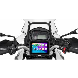 7Inch Motorcycle Carplay Screen, Wireless CarPlay Android Auto with Design Mount Waterproof Touchscreen Supports GPS Navigation/Bluetooth Transmission/EQ